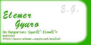 elemer gyuro business card